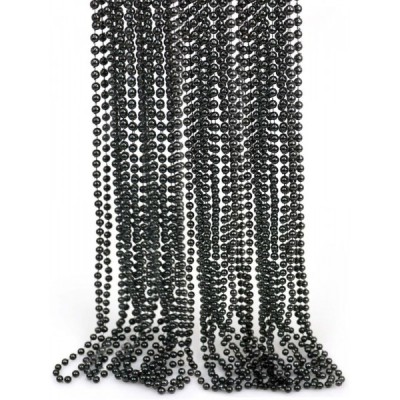 COLLAR MARDIGRAS PERLA 33" NEGRO C/12 EURO VMF