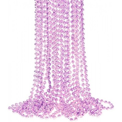 COLLAR MARDIGRAS PERLA 33" ROSA CLARO C/12 VMF