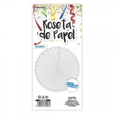 ROSETA DE PAPEL 48CM BLANCO EURO