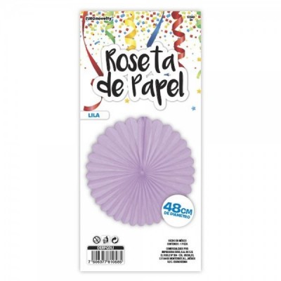 ROSETA DE PAPEL 48CM LILA EURO