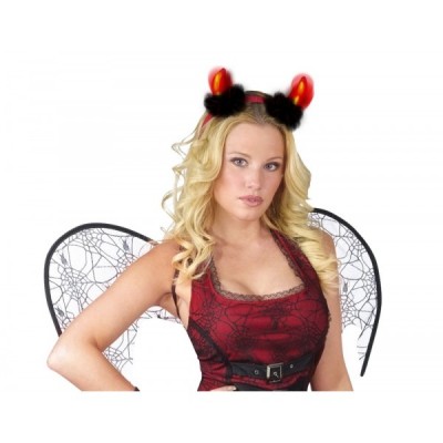 DIADEMA CUERNOS DIABLO CON PELUCHE EURO