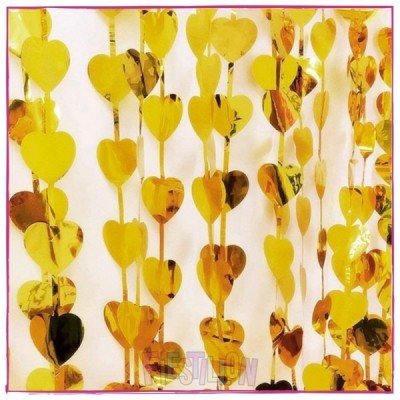 CORTINA METALICA CORAZON ORO 91X244CM VMF --