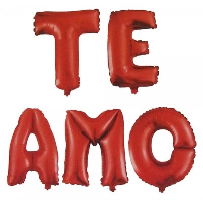 GLOBO LETRERO "TE AMO" 14" VMF --