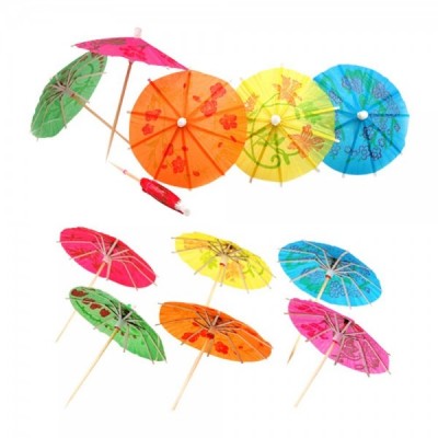 PALILLOS SOMBRILLA PAPEL COLORES SURTIDOS C/144 EURO