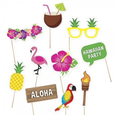 PHOTO PROPS HAWAIANO 10PZ EURO
