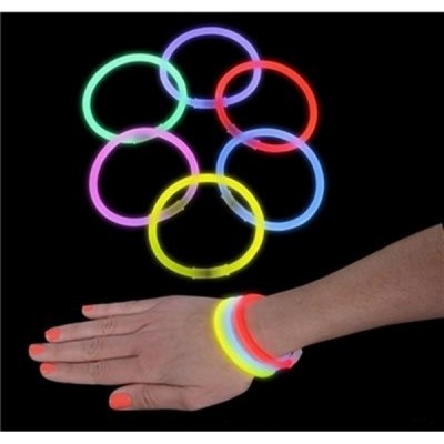 PULSERA GLOW LUZ NEON TUBO C/15 EURO VMF