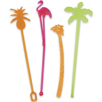 AGITADORES PARA BEBIDA HAWAIIANOS C/12 EURO