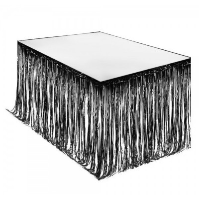 CORTINA METALICA .FALDON P/MESA NEGRO EURO --