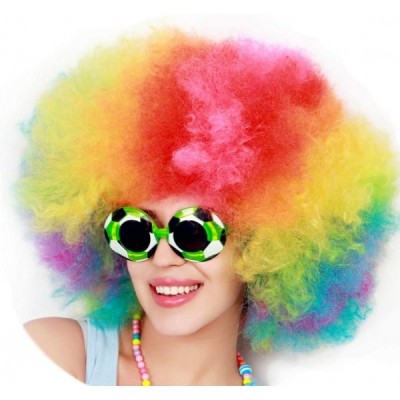 PELUCA DISFRAZ PAYASO COLORIDA GIGANTE VMF