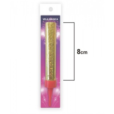 VELA MAGICA CHISPEANTE ECONOMICA BLISTER EURO --