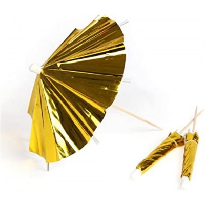 PALILLOS SOMBRILLA METALICO ORO C/12 VMF