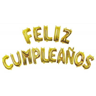 GLOBO VMF LETRERO "FELIZ CUMPLEAÑOS" 14"