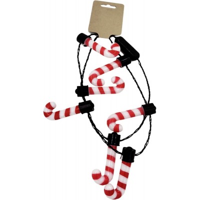 COLLAR NAVIDAD BASTONES LUZ LED VMF