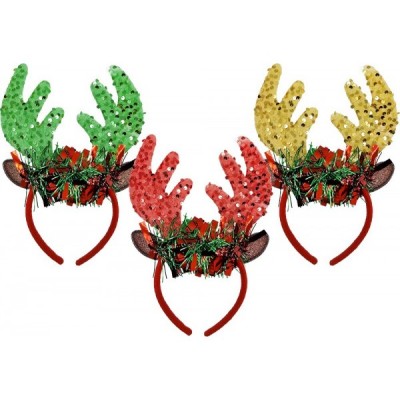 DIADEMA NAVIDAD RENO PELUCHE LENTEJUEJA Y ESCARCHA VMF