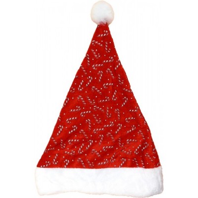 GORRO SANTA TELA BASTONES BORDADOS 29X40CM VMF