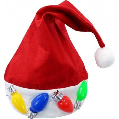 GORRO SANTA TELA SERIE DE LUCES LED 29X40CM VMF