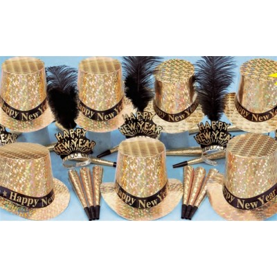 KIT AÑO NUEVO GOLD PRISMATIC PARTY 50P VMF