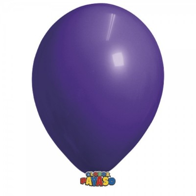 GLOBO PAYASO #12 DECOR PURPURA C/50 --