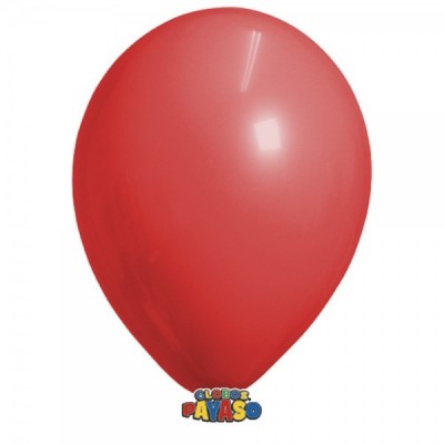 GLOBO PAYASO #12 DECOR ROJO CEREZA C/50 --