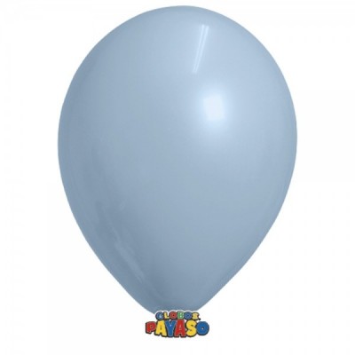 GLOBO PAYASO #9 DECOR AZUL CIELO C/50 --
