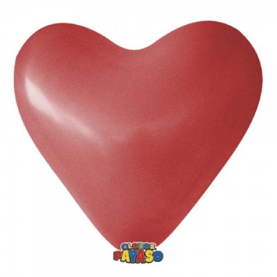 GLOBO PAYASO CORAZON H-15 ROJO C/25 --