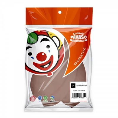GLOBO PAYASO #24 VINTAGE ROSA OXIDO C/3 --