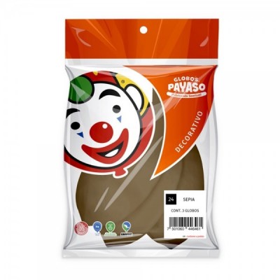 GLOBO PAYASO #24 VINTAGE SEPIA C/3 --