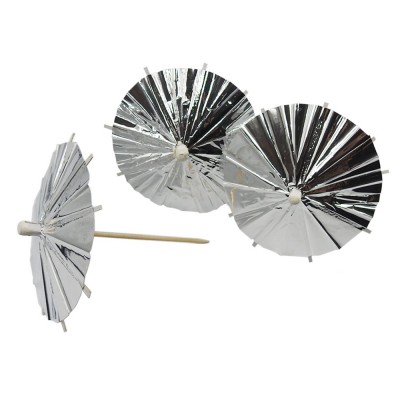 PALILLOS SOMBRILLA METALICO PLATA C/12 VMF