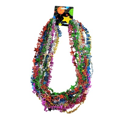 COLLAR MARDIGRAS LETRAS FELIZ CUMPLEAÑOS C/12 SKH VMF