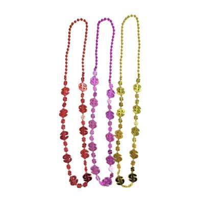 COLLAR MARDIGRAS DOLAR MEDIANOS Y PEQUEÑOS C/12 SKH