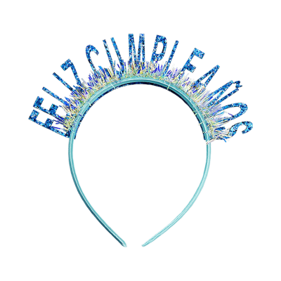 DIADEMA FELIZ CUMPLEAÑOS ESCARCHA METAL VMF