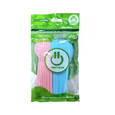 CUCHARA PARTY IS ON COLOR MIX GIRL OR BOY C/20 --