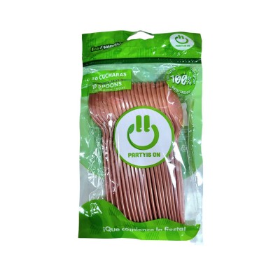 CUCHARA PARTY IS ON COLOR ROSA ORO VINTAGE C/20 --