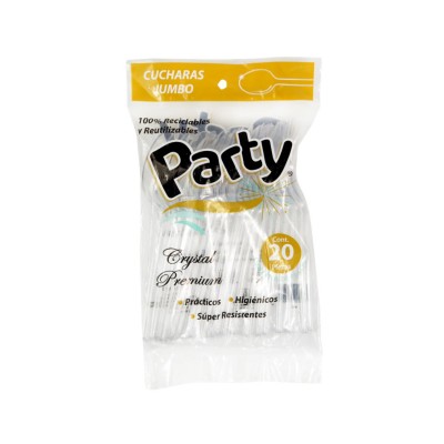 CUCHARA PARTY CUT CRYSTAL PREMIUM JUMBO C/20 CHINET --
