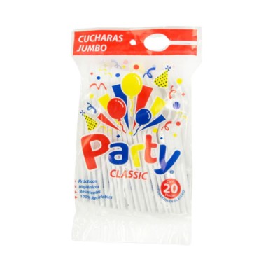 CUCHARA PARTY BLANCA JUMBO SOPERA C/20 CHINET --