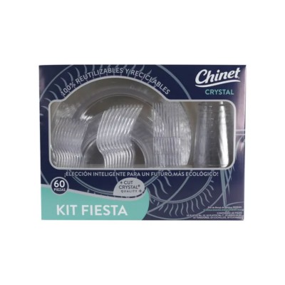KIT PARA FIESTA CHINNET P/10 PERS. 60PZ --