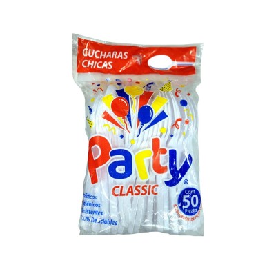 CUCHARA PARTY BLANCA CHICA C/50 PZA CHINET --