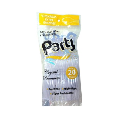 CUCHARA PARTY CUT CRYSTAL PREMIUM EXTRA GRANDE C/20 CHINET --