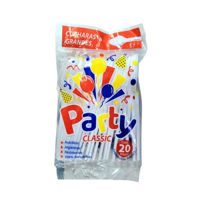 CUCHARA PARTY BLANCA MEDIANA C/20 CHINET --