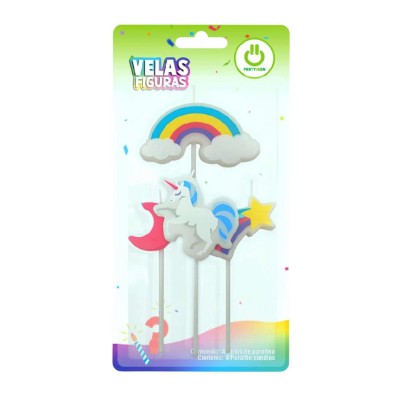 VELA FIGURA MIX UNICORNIO PARTY IS ON --