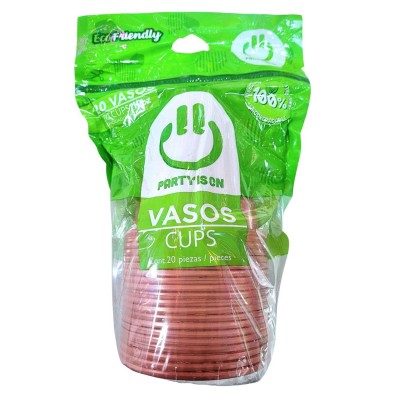 VASO PARTY IS ON #12 COLOR ROSA ORO VINTAGE C/20 --