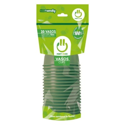 VASO PARTY IS ON #12 COLOR VERDE OLIVO VINTAGE C/20 --