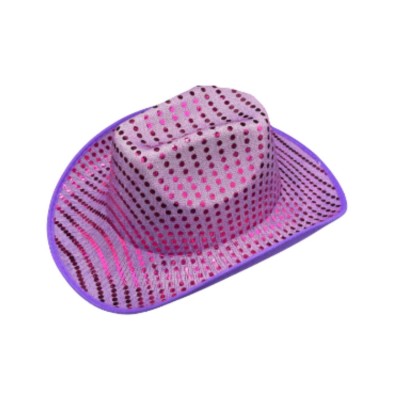 SOMBRERO VAQUERO LENTEJUELA MORADO VMF