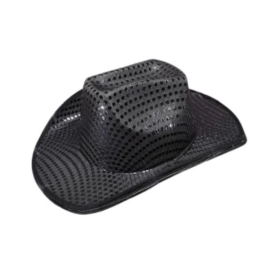 SOMBRERO VAQUERO LENTEJUELA NEGRO VMF