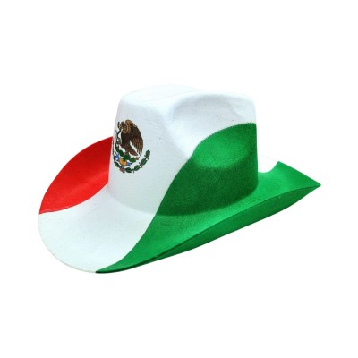 SOMBRERO VAQUERO TRICOLOR MEXICO FIELTRO VMF