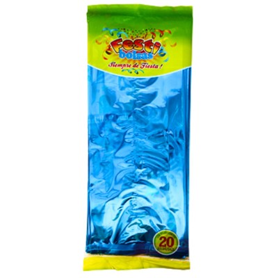 BOLSA METALIZADA SOLIDO AZUL GRANDE C/20 FESTIBOLSAS --