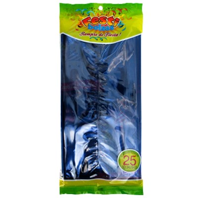 BOLSA METALIZADA SOLIDO MARINO MEDIANA C/25 FESTIBOLSAS --