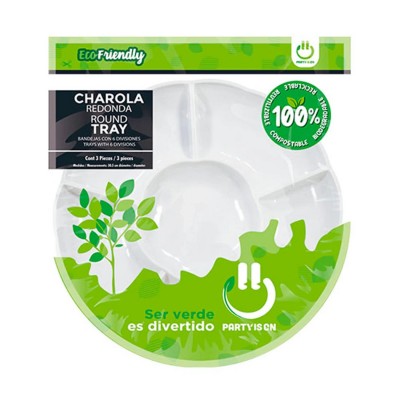 CHAROLA PARTY IS ON REDONDA 6D BLANCA C/3PZ --