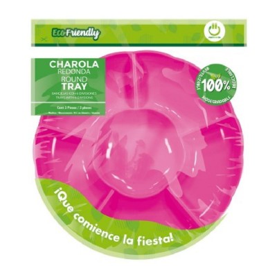 CHAROLA PARTY IS ON REDONDA 6D MAGENTA C/3PZ --