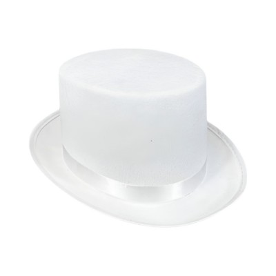 SOMBRERO COPA BLANCO TELA ELEGANTE VMF